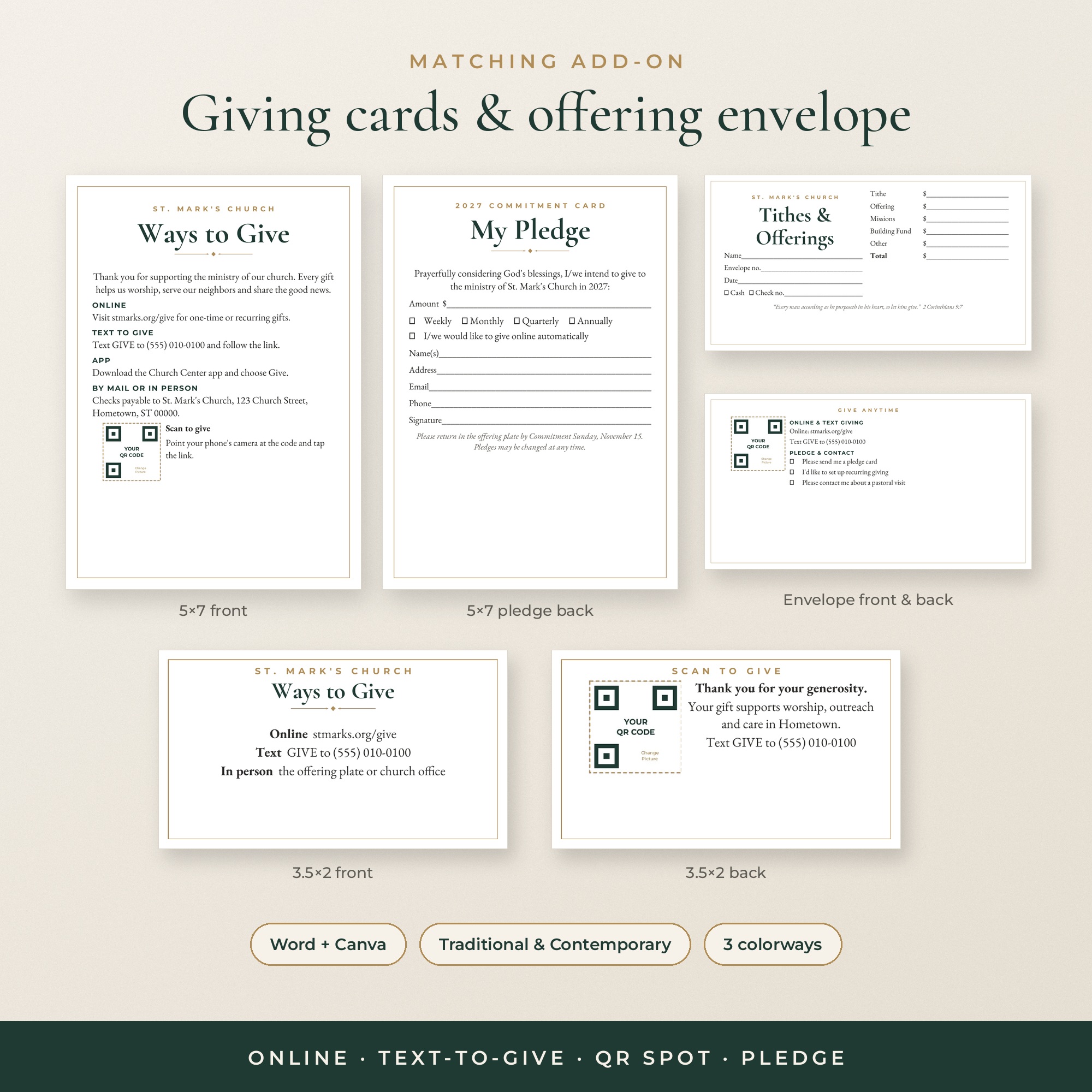 Ways to Give Pack template preview
