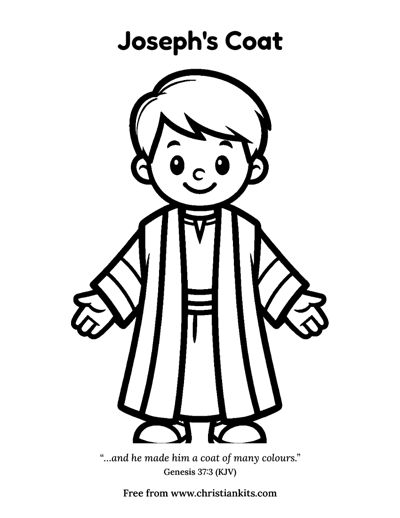 Preview of the Joseph's Coat colouring page
