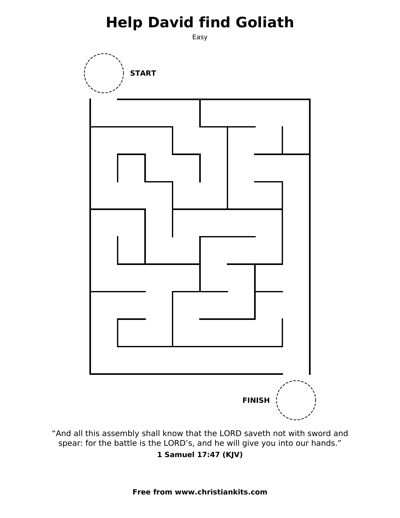 Preview of the Help David find Goliath maze