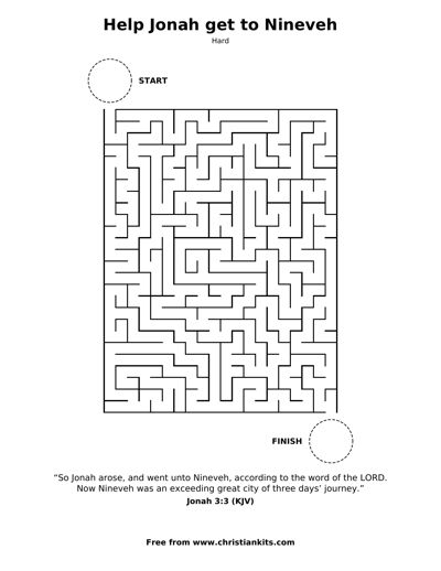 Preview of the Help Jonah get to Nineveh maze