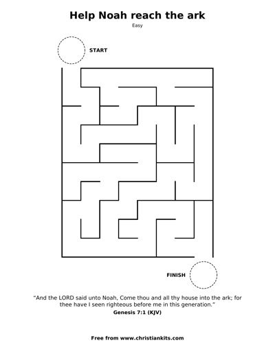 Preview of the Help Noah reach the ark maze