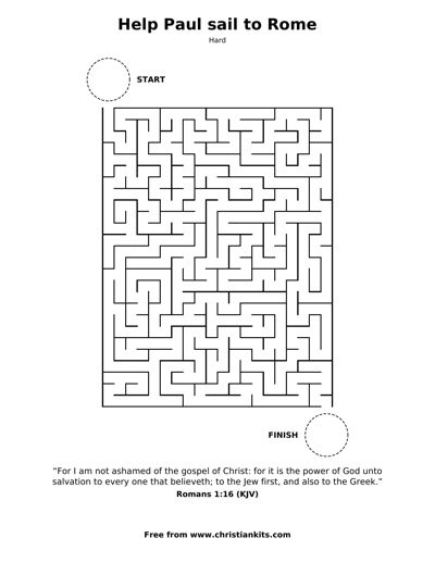 Preview of the Help Paul sail to Rome maze