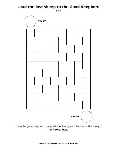 Preview of the Lead the lost sheep home maze