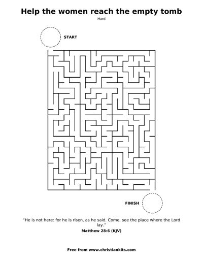 Preview of the Help the women reach the empty tomb maze