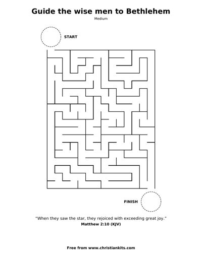 Preview of the Guide the wise men to Bethlehem maze