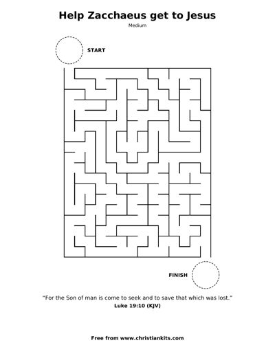Preview of the Help Zacchaeus get to Jesus maze
